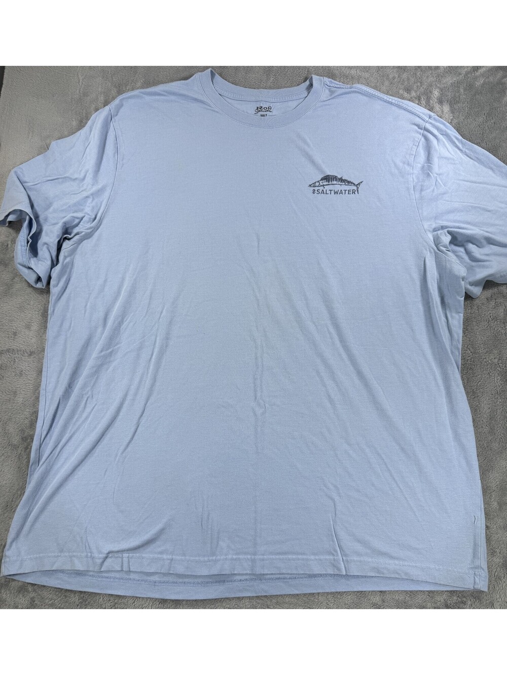 Izod Saltwater Men's Big & Tall Blue Relaxed Classics Wahoo Weekend T-Shirt 3XLT